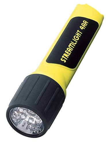 Streamlight 68201 4AA ProPolymer HAZLO 67Lumen 900Candela Intrinsically Safe LED Flashlight with 4 x Alkaline Batteries HiViz Yellow EasyOpen Box