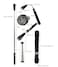 WIROJ BlueSunshine Portable 3 x LED Telescopic Flexible Extensible Led Flashlights Torch Magnetic Head Pick Up Tool Flash Light Lamp Max Length 22 Inch 4 x LR44 Batteries Included Silver