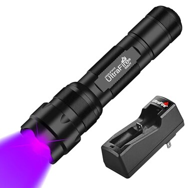 ULTRAFIRE UV Flashlight 395405 nm Led Blacklight for Curing UV Glue Leak Detector Pet Urine Stain