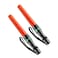 RoadHero 2 Pack Traffic Wand11 Inch Flashlight Led Traffic Control Baton Small Orange Safety Wands Air Marshaling Wand with 5 Flashing Modes Night Signal Light for Airport Parking Directing