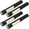 WUTL COB LED Work Flashlight with Magnetic Base and Clip MultiFunction Pocket Pen Light Inspection Work Light 4 PCS