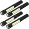 WUTL COB LED Work Flashlight with Magnetic Base and Clip MultiFunction Pocket Pen Light Inspection Work Light 4 PCS