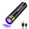 DARKBEAM Flashlight UV Black Light 395 NM Mini but Powerful USB C LED Rechargeable Woods Lamp Ultraviolet Flashlights for Pet Dog Urine Stains DetectionResin CuringFluorescent Agent