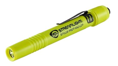 Streamlight 66300 Stylus Pro HAZLO 105Lumen Intrinsically Safe Pen Light for Industrial Workers Inspectors Technicians and First Responders with 2 AAA Batteries HiViz Yellow