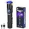 DARKBEAM UV 365nm Flashlight Black Light LED Ultraviolet Flashlights Powerful Rechargeable USB C Woods Lamp Focusable Water Resistant Pet Urine AC Leak Detection for Curing Resin