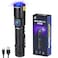 DARKBEAM UV 365nm Flashlight Black Light LED Ultraviolet Flashlights Powerful Rechargeable USB C Woods Lamp Focusable Water Resistant Pet Urine AC Leak Detection for Curing Resin