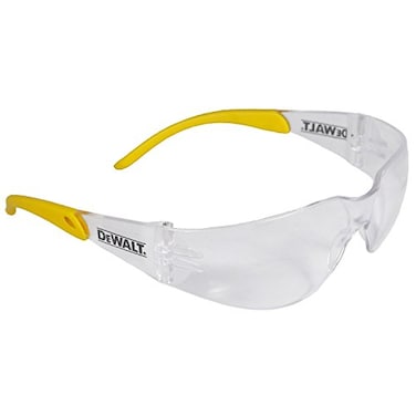 DEWALT DPG541C Protector Protective Eyewear ANSI Z871 Impact Rated Lightweight UniversalFit Frame Flexible Rubber Temples Clear Lens 1 Pair