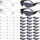 Yunsailing 48 Pack Safety Glasses Bulk Clear Safety Goggles Black Tinted Eye Protection Glasses Anti Dust Impact Scratch Resistant Protective Eyewear for Men Women Work Lab Construction Carpentry Shoo