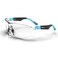 DEX FIT Safety Glasses SG210 AntiFog Scratch Resistant Z871 Eye Protection Adjustable Temples NonSlip Grip UV385 Blocking Clear Lens for Construction Lab Medical Black Blue 1 PC