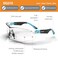 DEX FIT Safety Glasses SG210 AntiFog Scratch Resistant Z871 Eye Protection Adjustable Temples NonSlip Grip UV385 Blocking Clear Lens for Construction Lab Medical Black Blue 1 PC