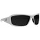 EDGE Edge TXB246 Brazeau Polarized WrapAround Safety Glasses AntiScratch NonSlip UV 400 Military Grade ANSIISEA MCEPS Compliant 504 Wide White FrameSmoke Lens