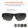 Ergodyne 52031 Skullerz Dagr Polarized Safety Sunglasses Black Frame Smoke Lens