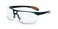 Honeywell Uvex by Protg Safety Glasses Metallic Black Frame with Clear Lens UltraDura AntiScratch Hardcoat S4200H5