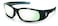 MCR Safety Crews SR119AF Swagger Brash Look Polycarbonate Dual Lens Glasses with Polished Black Frame Clear Mirror Antifog Lens