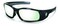 MCR Safety Crews SR119AF Swagger Brash Look Polycarbonate Dual Lens Glasses with Polished Black Frame Clear Mirror Antifog Lens