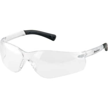 MCR Safety Crews BK310 BearKat 3 Polycarbonate Clear Lens Safety Glasses with NonSlip Hybrid Black Temple Sleeve 1 Pair