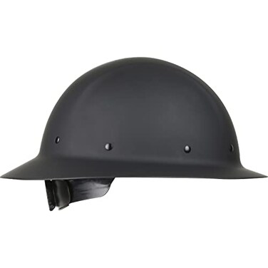 Dynamic WolfJaw Fiberglass Full Brim Hard Hat with Wheel Ratchet Black