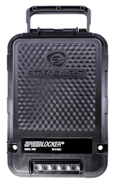 Streamlight 59000 SpeedLocker Personal Portable Lockable Storage Container with UserSelectable Lock Combinations Black