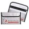 ROLOWAY Small Fireproof Bag 5 x 8 inches Nonitchy Fireproof Money Bag for Cash Valuables Passport Currency Keys 2Pack Silver