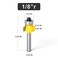 MEIGGTOOL 2PCS Roundover Edging Router Bit Set 14Inch Shank Round Nose Cutter Tools 18 Radius Inch