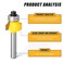 MEIGGTOOL 2PCS Roundover Edging Router Bit Set 14Inch Shank Round Nose Cutter Tools 18 Radius Inch