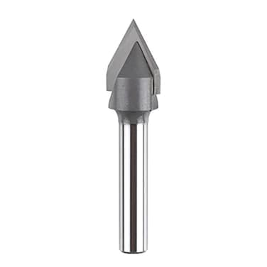 SpeTool Carbdie Tip V Groove CNC Engraving Bit Router Bit CNC Woodwork Tools 60 Deg 12 Inch Cutter with 14 Inch Shank