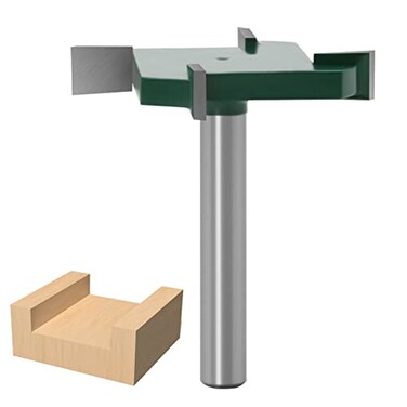 WSOOX CNC Spoilboard Surfacing Router Bit 14 Inch Shank Slab Flattening Planing Bits 40mm Cutting Diameter Carbide Planer Bit 14 Inch Cutting Height Woodworking Router Tool