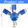Peryiter 2 Pcs Air Hose Connectors 3 Way Air Hose Fittings 14 in NPT Compressor Fittings High Pressure Resistance Manifold Swivel 360 Degrees Connectors Compressor Accessories Blue