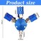 Peryiter 2 Pcs Air Hose Connectors 3 Way Air Hose Fittings 14 in NPT Compressor Fittings High Pressure Resistance Manifold Swivel 360 Degrees Connectors Compressor Accessories Blue
