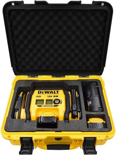 Turokacase Air Compressor Case for DEWALT 20V MAX Tire Inflator DCC020IB Waterproof Dustproof Shockproof Air Pump Hard Storage Carrying Bag for DEWALT Tools Battery Charger Case Only