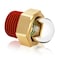 Boltigen 12 NPT Hex Head Domed Oil Sight Glass Brass Bulls Eye Sight Glass Liquid Level Gauge Oil Indicator Window for Air Compressor Gearbox Tank
