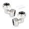 GASHER 2PCS Elbow Fitting 34 Tubing BrassNickel Plated 90 Degree Street Elbow For Compressed Air Tube System