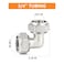 GASHER 2PCS Elbow Fitting 34 Tubing BrassNickel Plated 90 Degree Street Elbow For Compressed Air Tube System