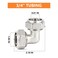 GASHER 2PCS Elbow Fitting 34 Tubing BrassNickel Plated 90 Degree Street Elbow For Compressed Air Tube System