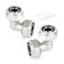 GASHER 2PCS Elbow Fitting 34 Tubing BrassNickel Plated 90 Degree Street Elbow For Compressed Air Tube System