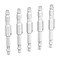 GASHER 5PCS Adjustable Pocket Air Blow Gun with 14 IM Type Plug