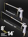 JASTIND Industrial Air Blow Gun with Brass Adjustable Nozzle 814 Inch 2 Steel Air Flow Extensions High Volume Air Tool Dust Blower Gun for Air Compressor Attachments