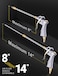 JASTIND Industrial Air Blow Gun with Brass Adjustable Nozzle 814 Inch 2 Steel Air Flow Extensions High Volume Air Tool Dust Blower Gun for Air Compressor Attachments