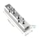 LDEXIN 4 Way Pneumatic Manifold Air Distribution Block 14 Output Port 12 Supply Port Compressed Air Manifold Pneumatic Block Air Coupler Fast Connector Silver