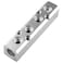 LDEXIN 4 Way Pneumatic Manifold Air Distribution Block 14 Output Port 12 Supply Port Compressed Air Manifold Pneumatic Block Air Coupler Fast Connector Silver