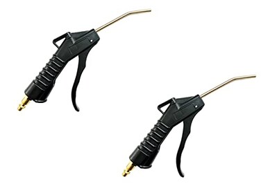 SANFU 4 Stainless Steel Elbow Air Blow Gun with 14 Brass Plug Air Tools for Air Compressor Removing Dust Cleaning2PackBlack