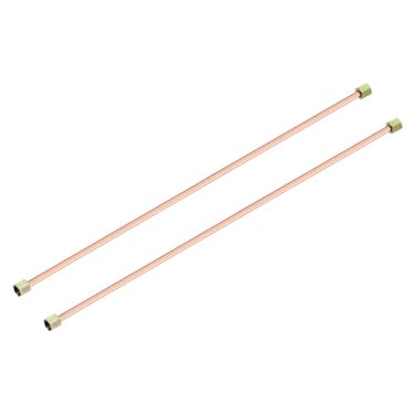 uxcell 2Pcs Air Compressor Exhaust Tube 38 Thread Dia 16 Length Hex Nut Aluminum Tube Air Tube Compressor Hardware Accessories Replacement PartsFlared Mouth