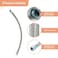 uxcell Air Compressor Exhaust Tube 916 Thread Dia 14 Length Compressor Hose Stainless Steel Hose Air Tube Compressor Hardware Accessories Replacement PartsFlared Mouth