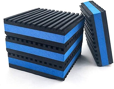 LBG Products Rubber AntiVibration Isolator PadsHeavy Duty Blue EVA Pad for Air ConditionerCompressorsHVACTreadmills etc2 X 2 x 78