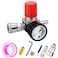 Preciva Air Compressor Pressure Regulator with Dial Gauge 0175 PSI Air Gauge for Air Compressor and Air Tools Four Way Valve