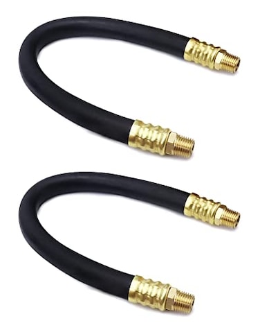 QWORK Air Compressor Hose 38 X 15 Air Hose 300 PSI Max Working Pressure 14 Male NPT To 14 Male NPT Connections 2 Pack