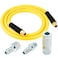 HOOTSUM 12 Inch x 6ft Hybrid Air Hose with 12 in MNPT Ends and Bend Restrictors 3PCS 12 Air Coupler and Plug Kit Air Compressor Hose Fittings and Accessories