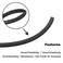 beduan Beduan Pneumatic Tubing Pipe 8mm x 5mm Black 291ft89Meter Air Compressor PU Hose Line Tube for Fluid Transfer