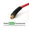 Dynamic Power DYNAMIC POWER 38 x 50 Rubber Air Hose 300 PSI Assembly with 14 Male Pipe Thread Fittings Bend Restictors Red