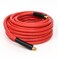 Dynamic Power DYNAMIC POWER 38 x 50 Rubber Air Hose 300 PSI Assembly with 14 Male Pipe Thread Fittings Bend Restictors Red